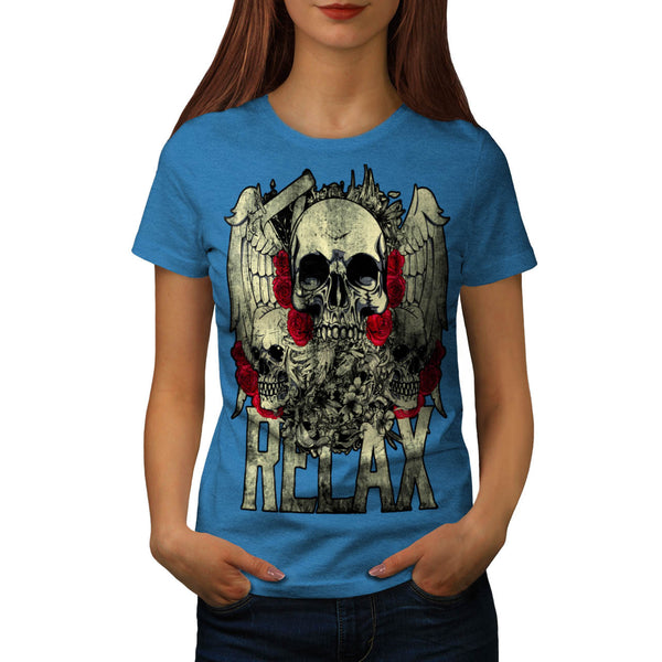 Skull Warrior Head Womens T-Shirt