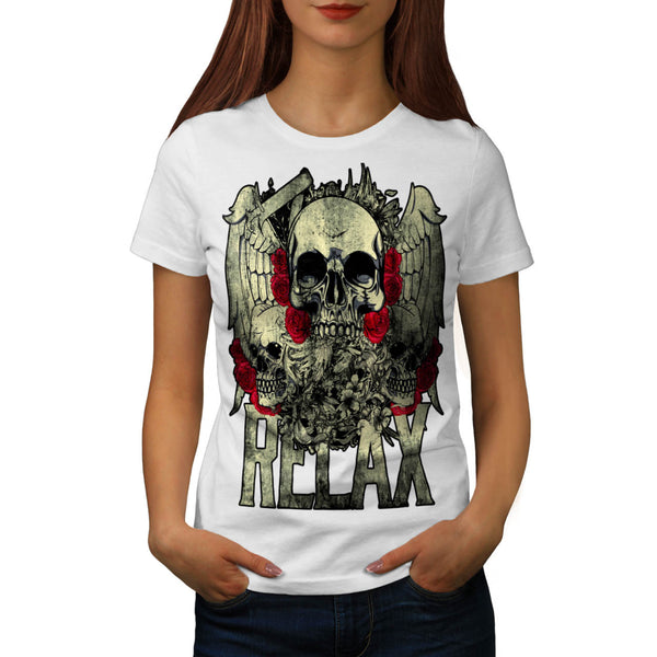 Skull Warrior Head Womens T-Shirt