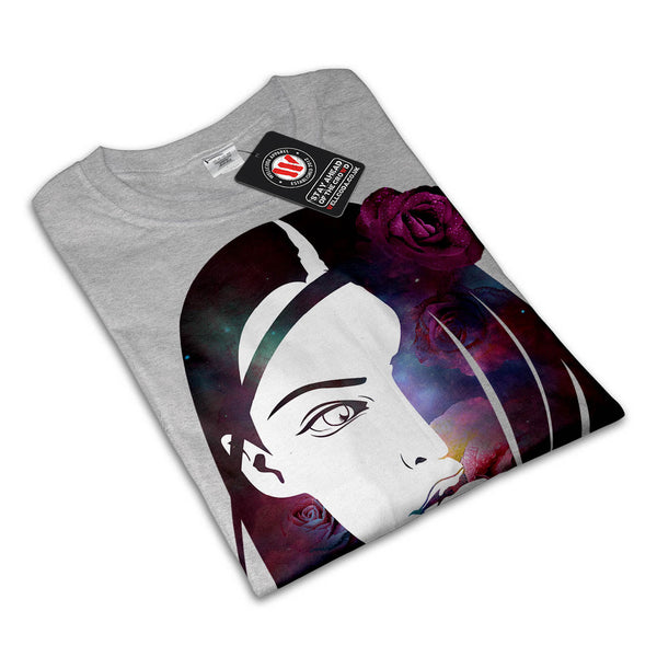 Space Flower Woman Mens T-Shirt