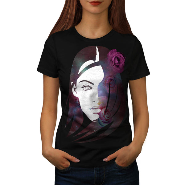Space Flower Woman Womens T-Shirt