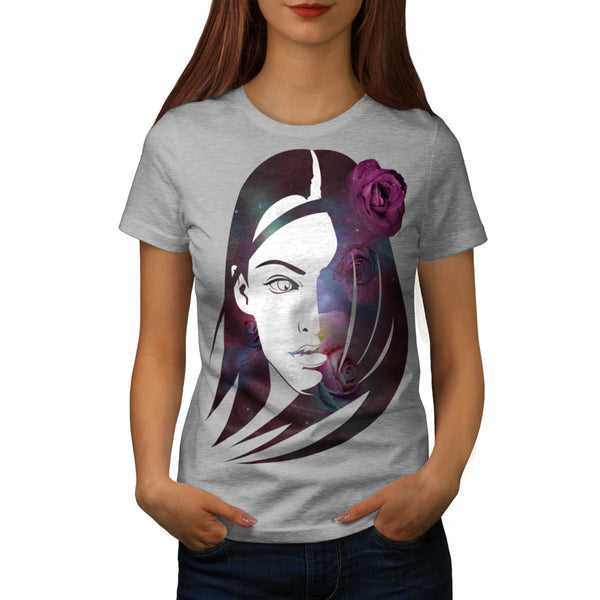 Space Flower Woman Womens T-Shirt