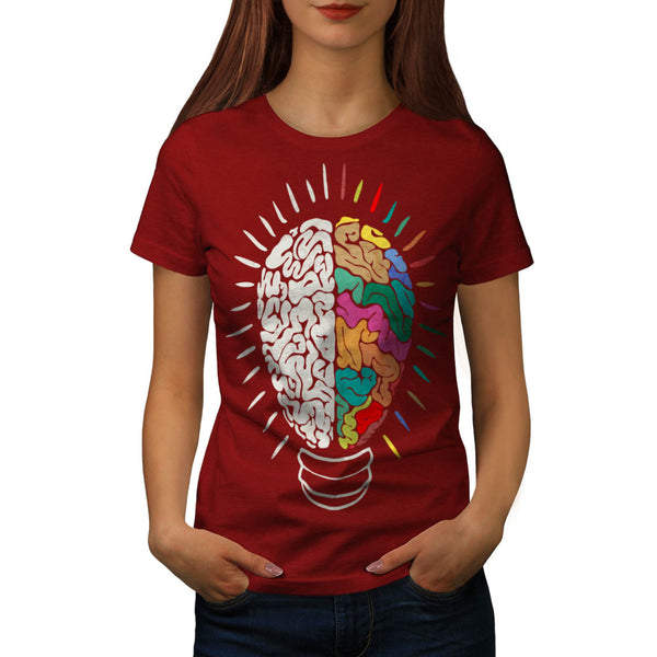 Creative Brain Bulb Womens T-Shirt