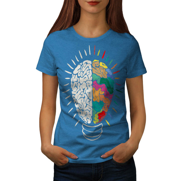 Creative Brain Bulb Womens T-Shirt
