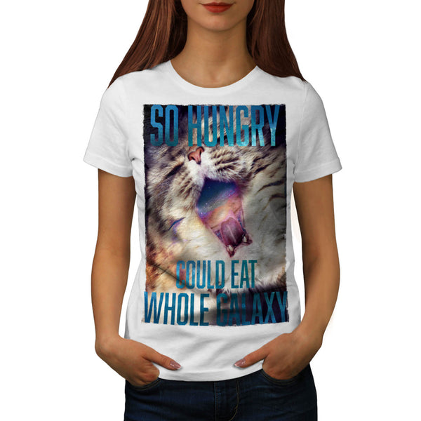 Hungry Galaxy Kitty Womens T-Shirt