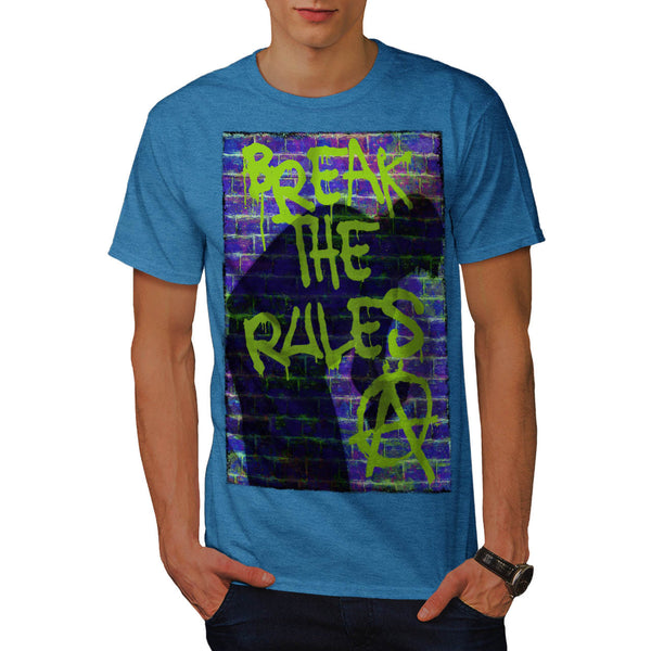 Break Rules Anarchy Mens T-Shirt