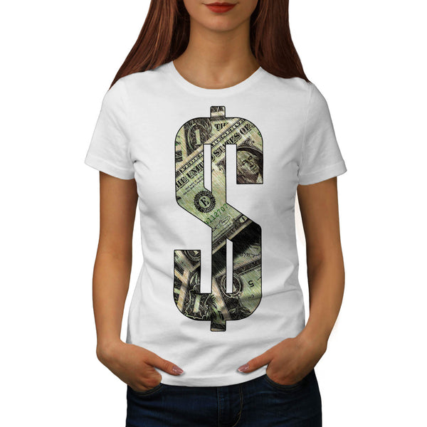 Dollar Bill Symbol Womens T-Shirt