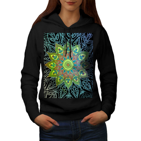 India Shaman Mandala Womens Hoodie