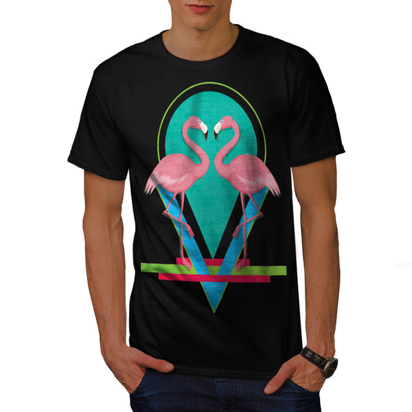 Dual Flamingo Dance Mens T-Shirt