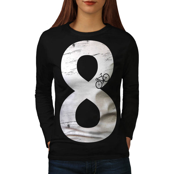 Bicycle Track Eight Womens Long Sleeve T-Shirt