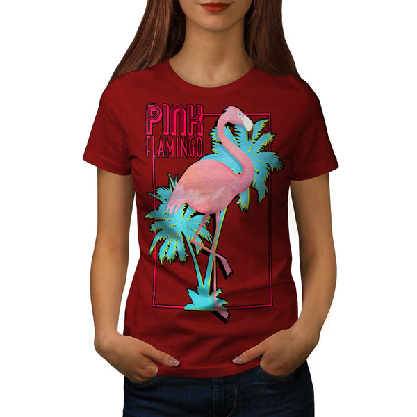 Pink Flamingo Island Womens T-Shirt