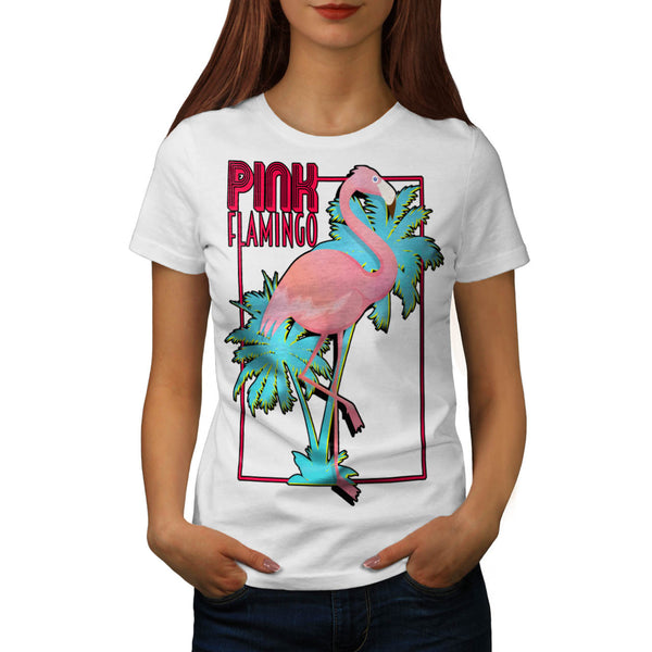 Pink Flamingo Island Womens T-Shirt