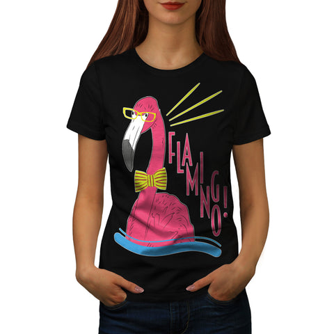 Mr Flamingo Hipster Womens T-Shirt