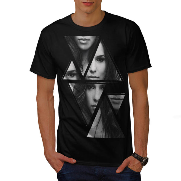 Triangle Shape Woman Mens T-Shirt