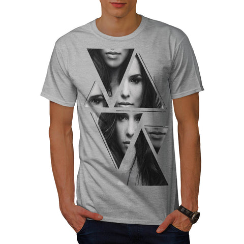 Triangle Shape Woman Mens T-Shirt