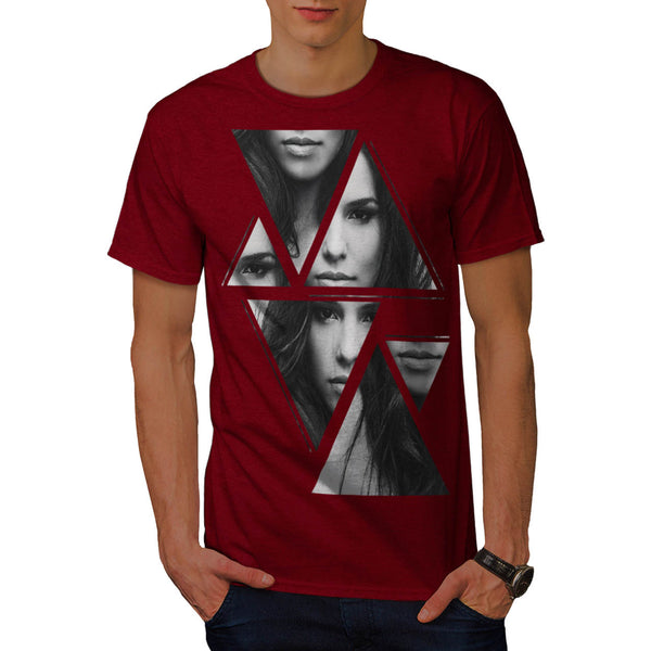 Triangle Shape Woman Mens T-Shirt