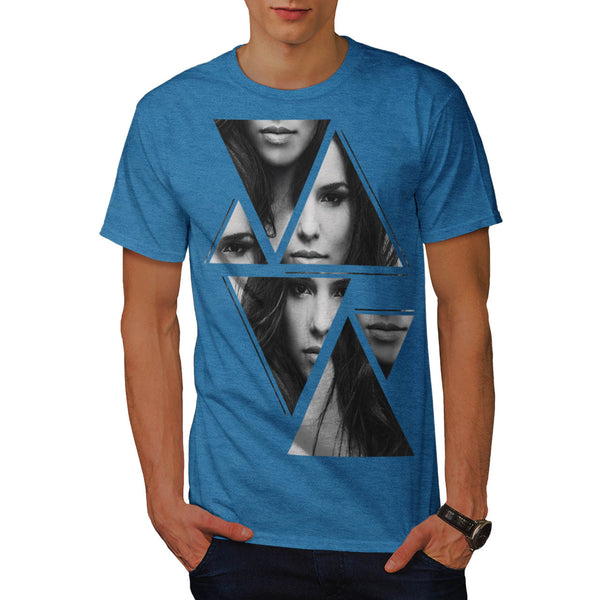 Triangle Shape Woman Mens T-Shirt