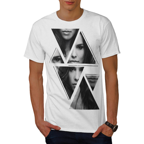 Triangle Shape Woman Mens T-Shirt