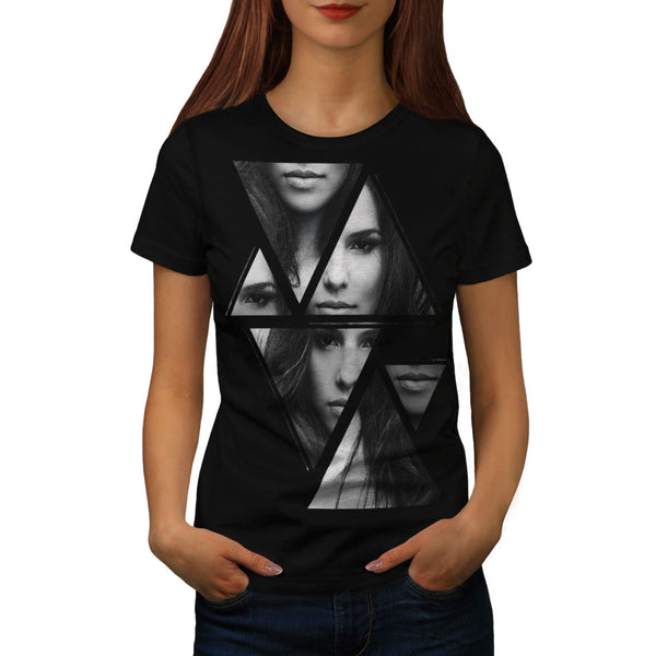 Triangle Shape Woman Womens T-Shirt