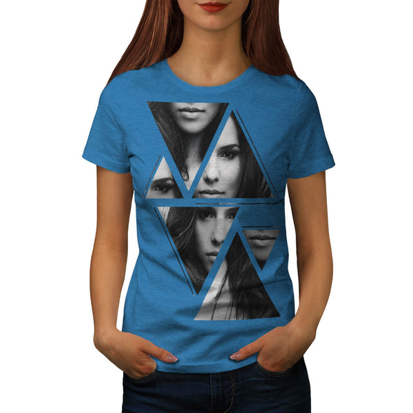 Triangle Shape Woman Womens T-Shirt