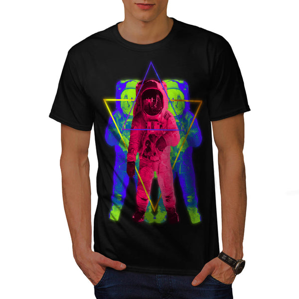 Neon Space Astronaut Mens T-Shirt