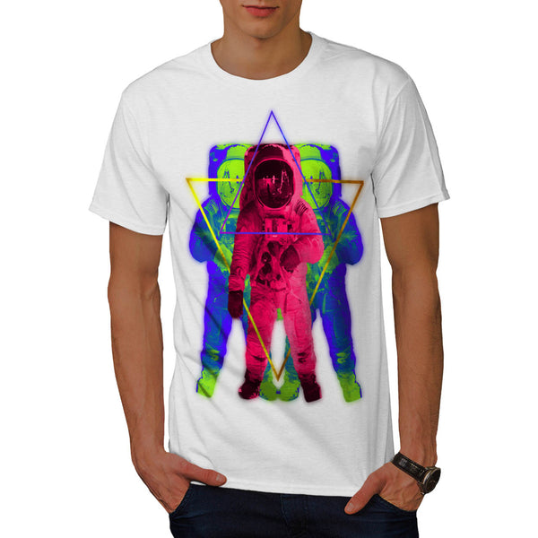 Neon Space Astronaut Mens T-Shirt