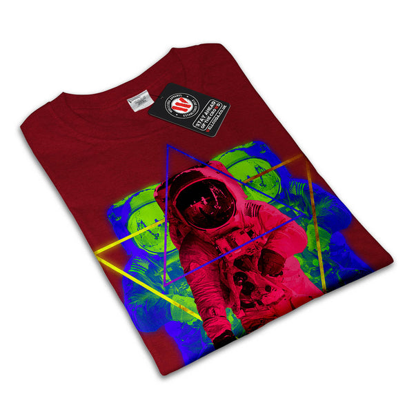 Neon Space Astronaut Womens T-Shirt