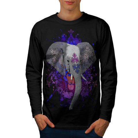 Indian Elephant Mens Long Sleeve T-Shirt