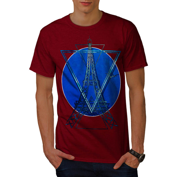 Eiffel Silhouette Mens T-Shirt