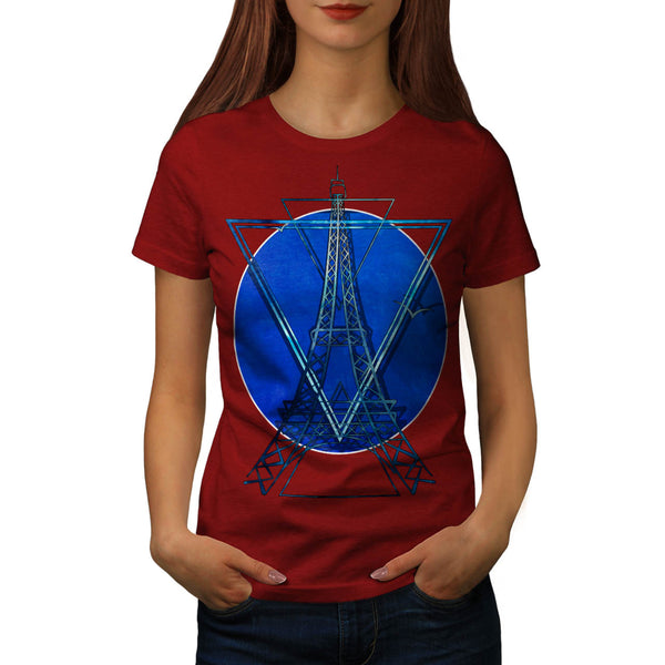Eiffel Silhouette Womens T-Shirt