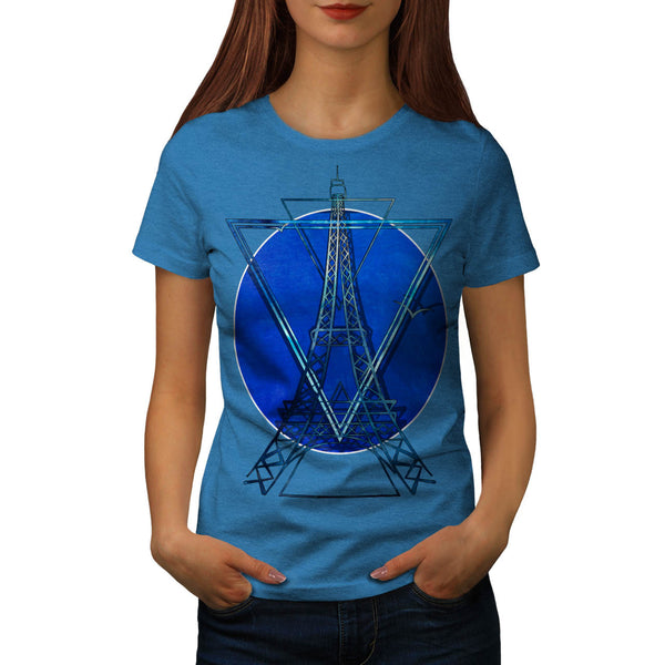 Eiffel Silhouette Womens T-Shirt