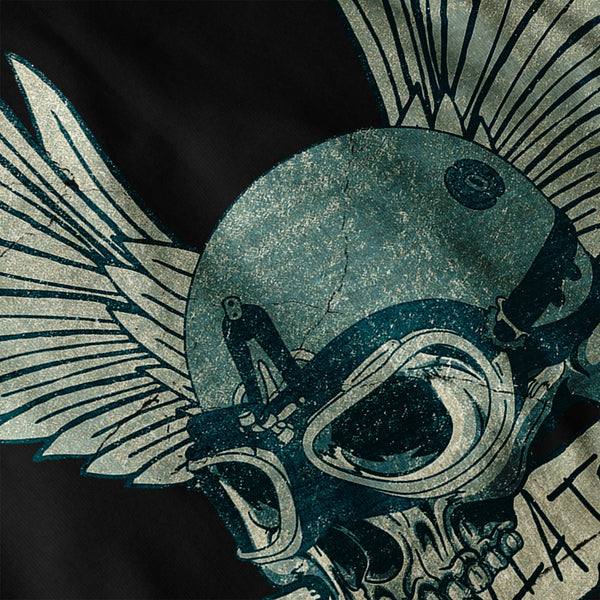 Skull Head Wings Art Womens Hoodie