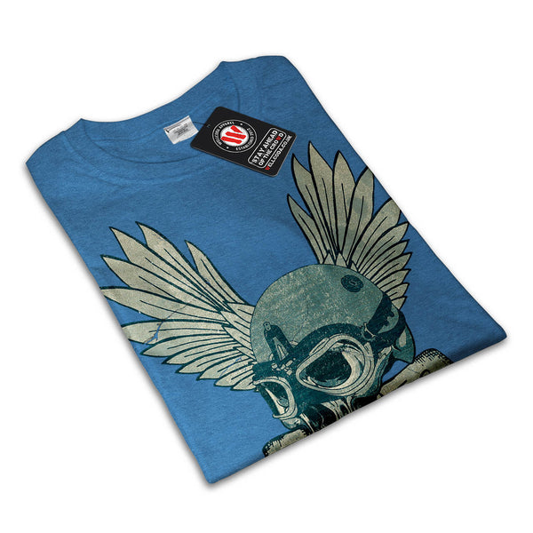 Skull Head Wings Art Womens T-Shirt