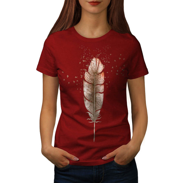 Soft Bird Feather Womens T-Shirt