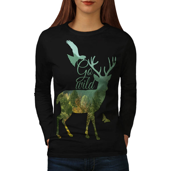 Go Wild Nature Life Womens Long Sleeve T-Shirt