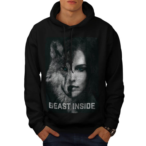 Beast Inside Woman Mens Hoodie