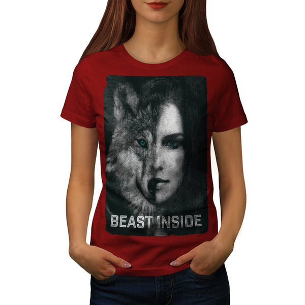 Beast Inside Woman Womens T-Shirt