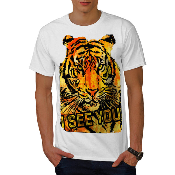 I See You Tiger Look Mens T-Shirt