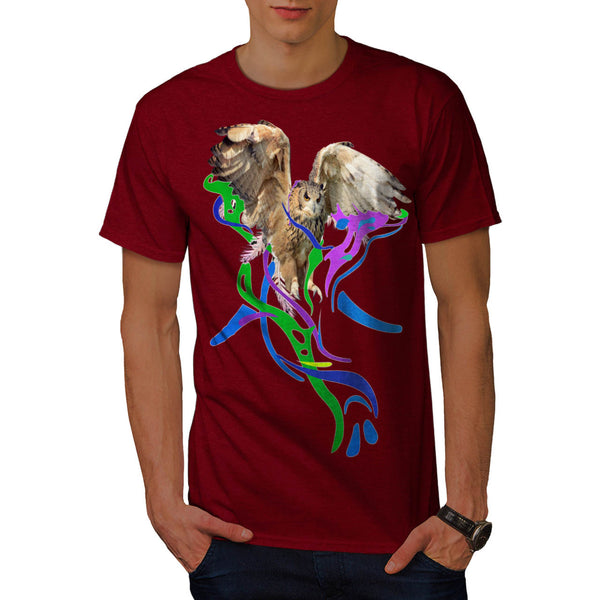 Feather Bird Color Mens T-Shirt