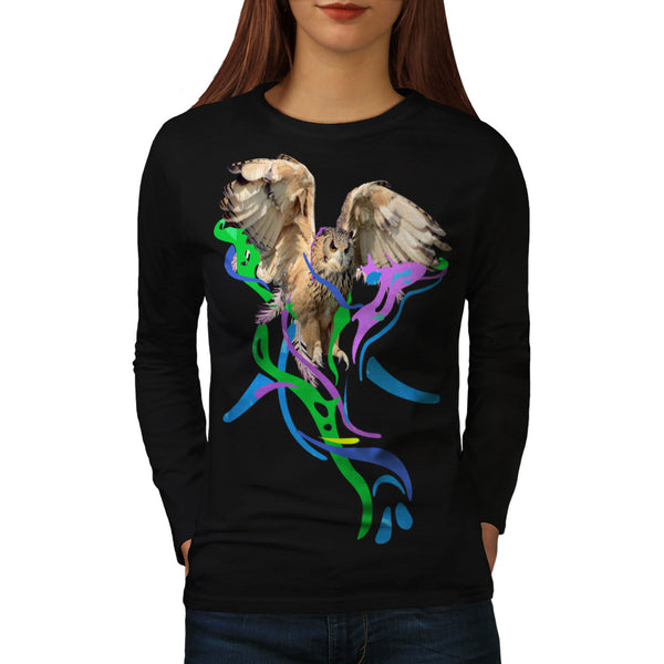 Feather Bird Color Womens Long Sleeve T-Shirt