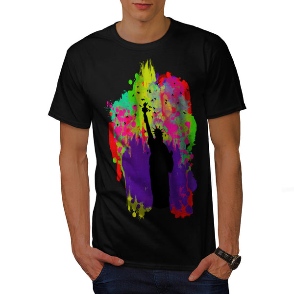 Lady Liberty Colour Mens T-Shirt