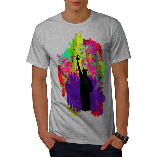 Lady Liberty Colour Mens T-Shirt