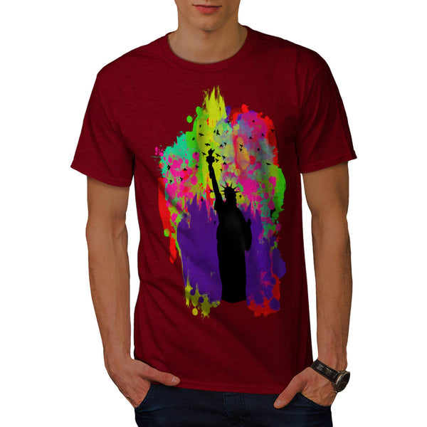 Lady Liberty Colour Mens T-Shirt