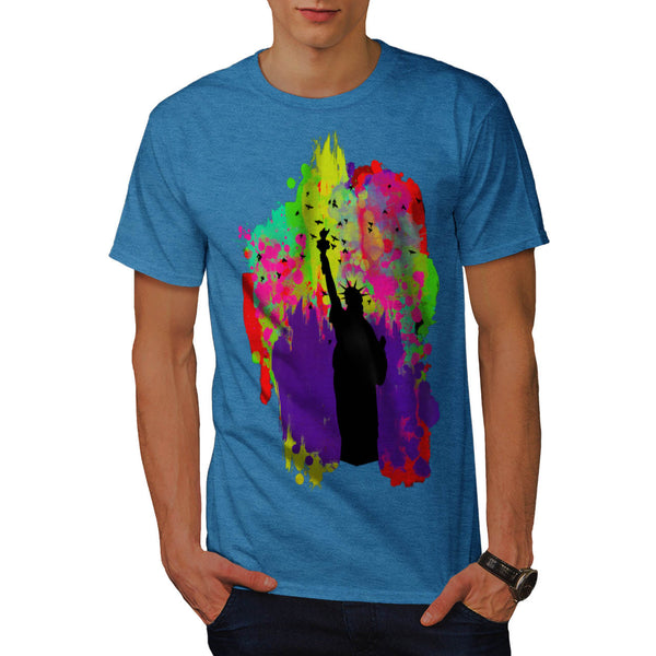 Lady Liberty Colour Mens T-Shirt