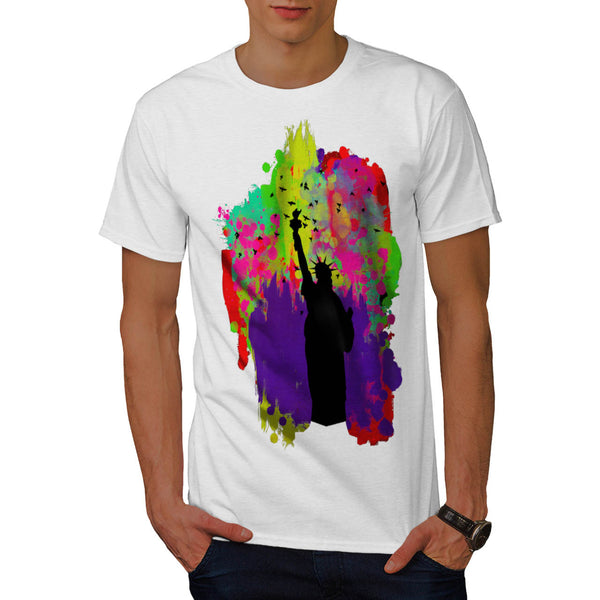 Lady Liberty Colour Mens T-Shirt