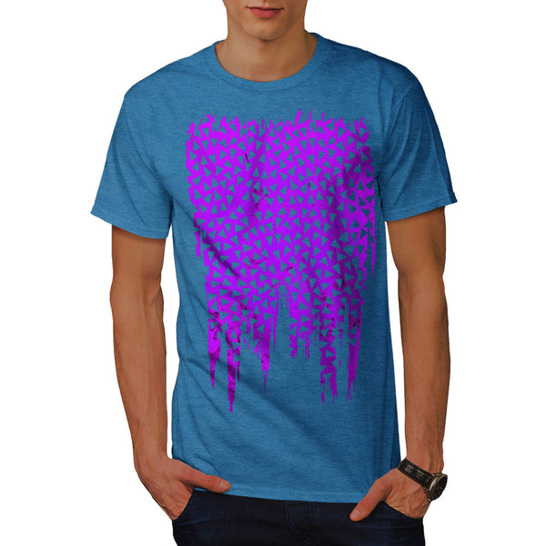 Turquoise Triangle Mens T-Shirt