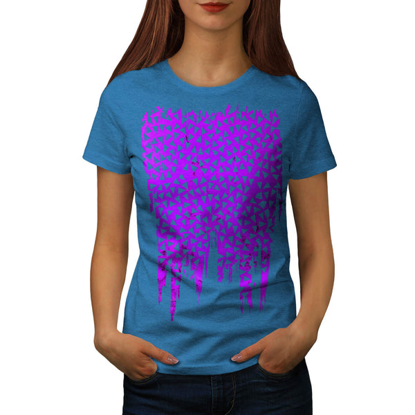 Turquoise Triangle Womens T-Shirt