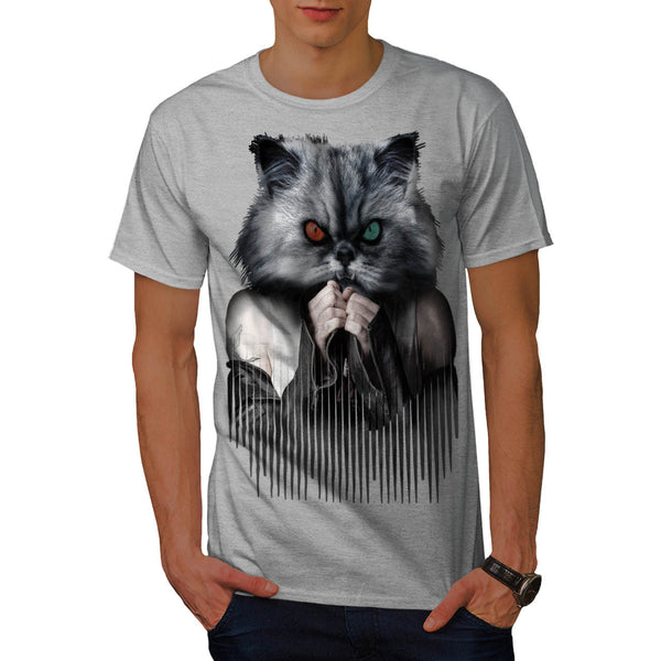 Leather Jacket Cat Mens T-Shirt