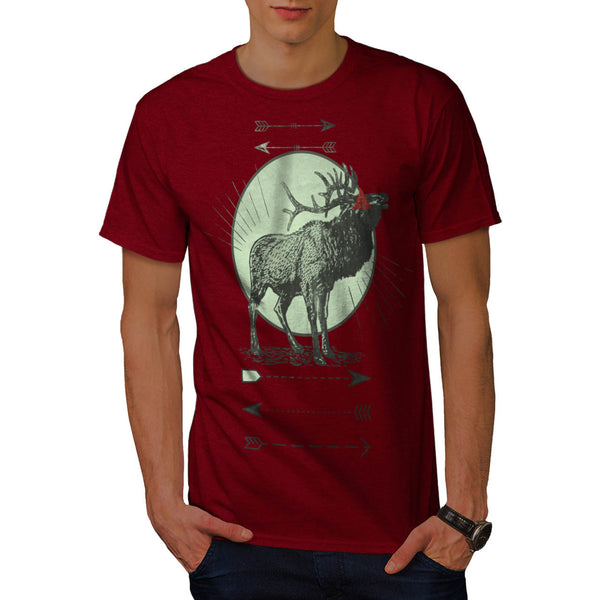 Lonely Moose Shape Mens T-Shirt