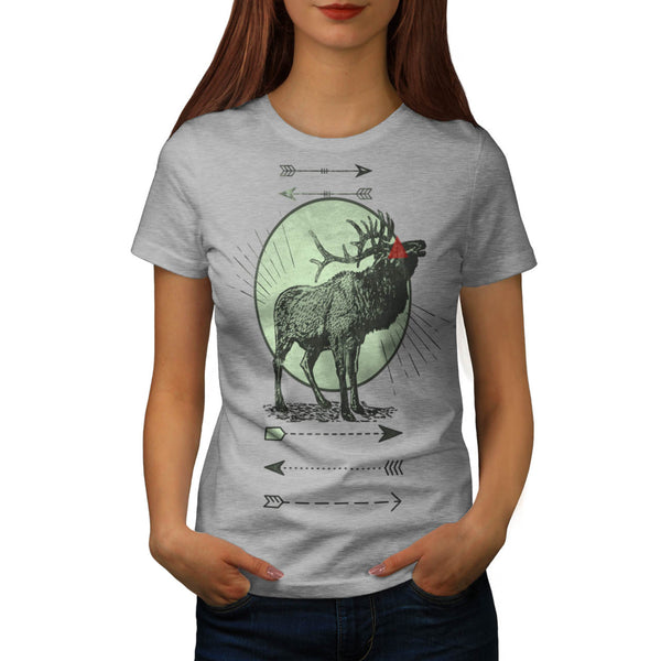 Lonely Moose Shape Womens T-Shirt