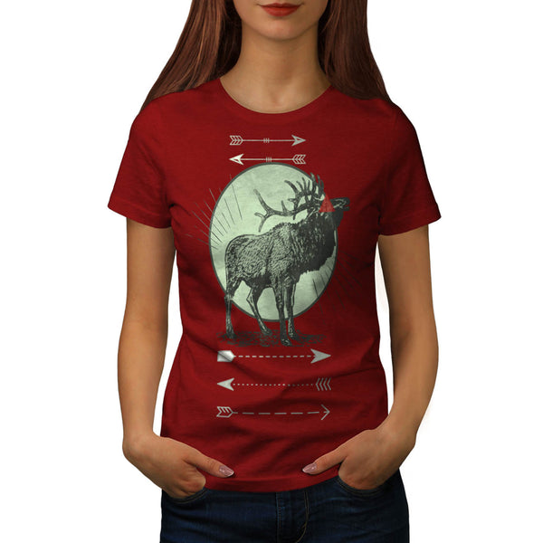 Lonely Moose Shape Womens T-Shirt